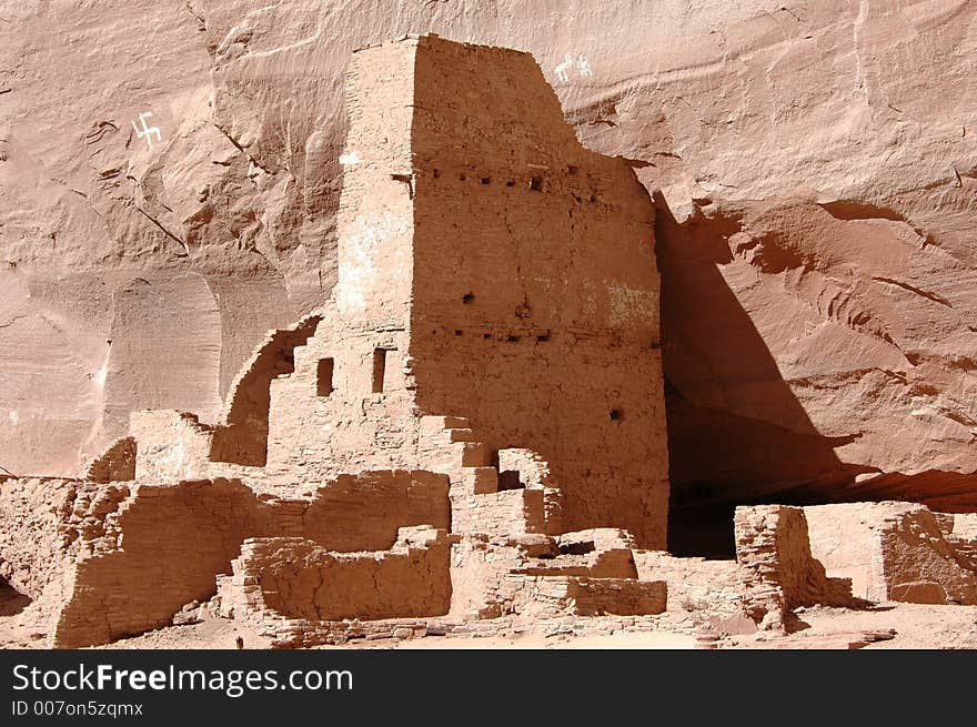 Indian Ruins in Monument Valley. Indian Ruins in Monument Valley