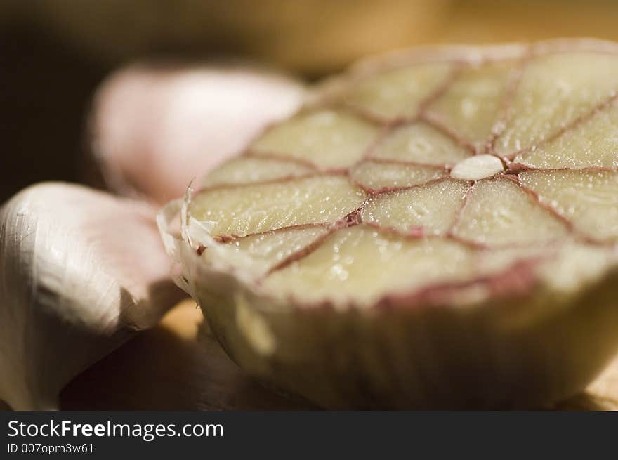 Fresh Garlic in close up