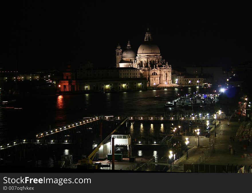 A romantic Venice at night shot