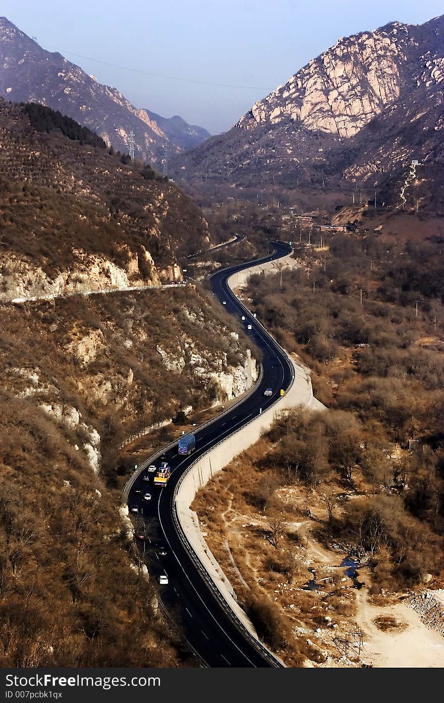 Countryside roadway in china mainland.