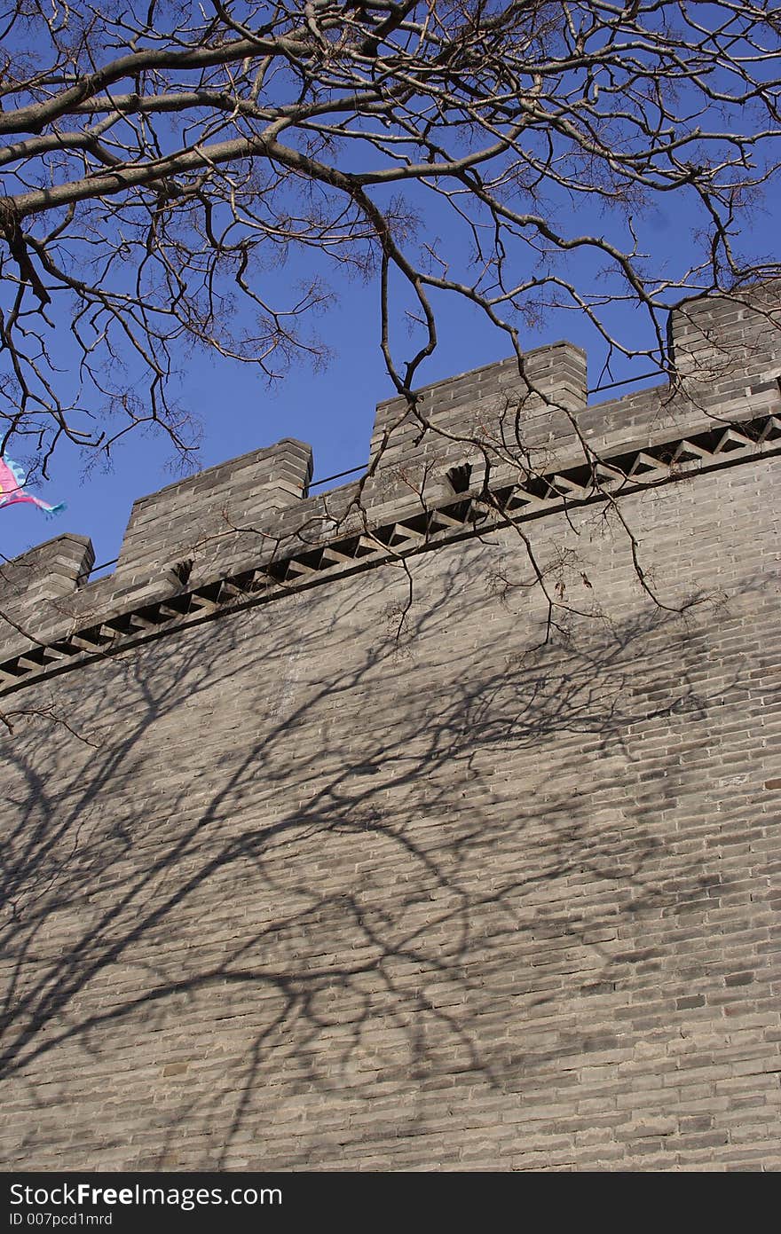 The great wall close-up, beijing, China.