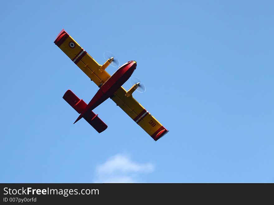 Aircraft on a blue sky. Aircraft on a blue sky