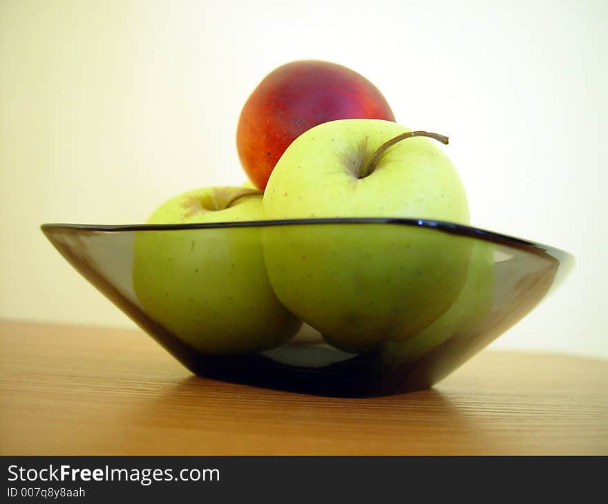 Assorted fresh fruits in the plate