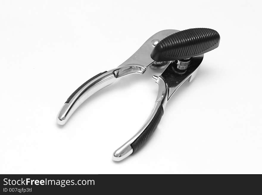 A can opener isolated on a white background