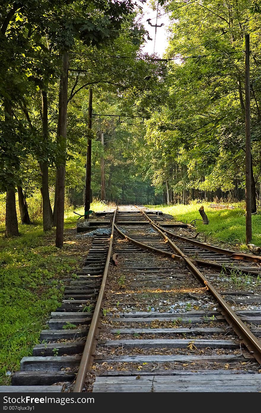 Old Time Street Trolley Tracks