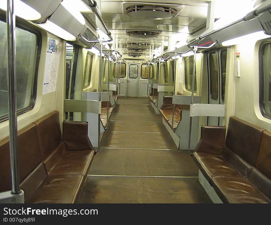 Inside Of A Subway Car