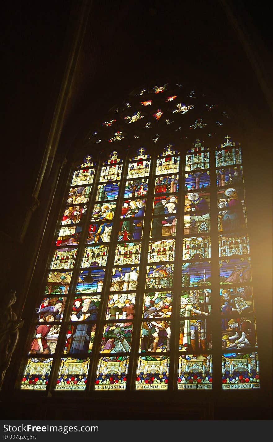 Stained glass window. Stained glass window