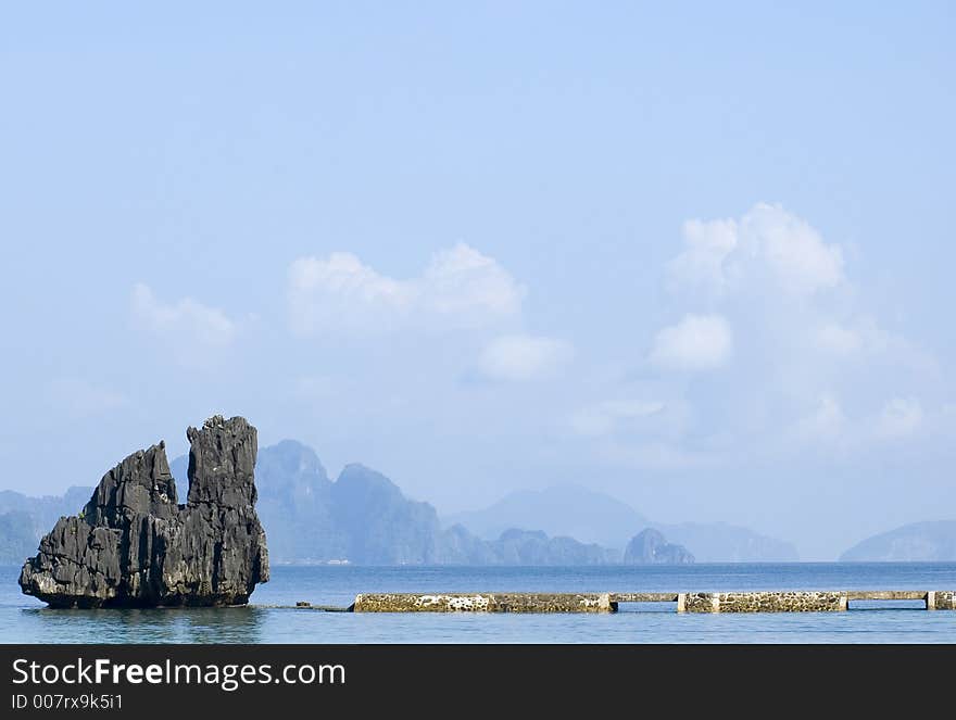 Limestones formation in El Nido, Palawan, Philippines