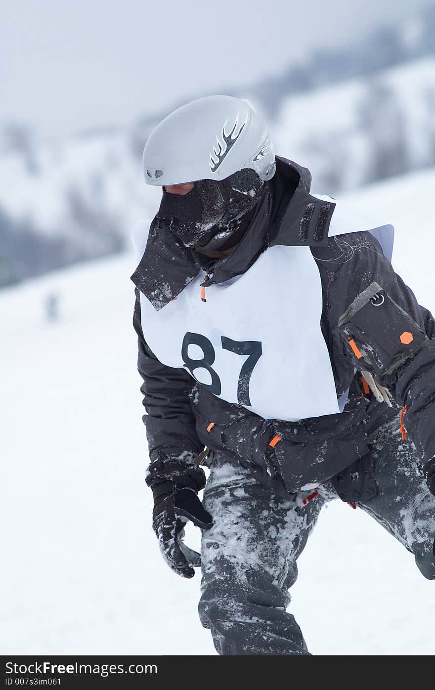 Snowboarder portrait