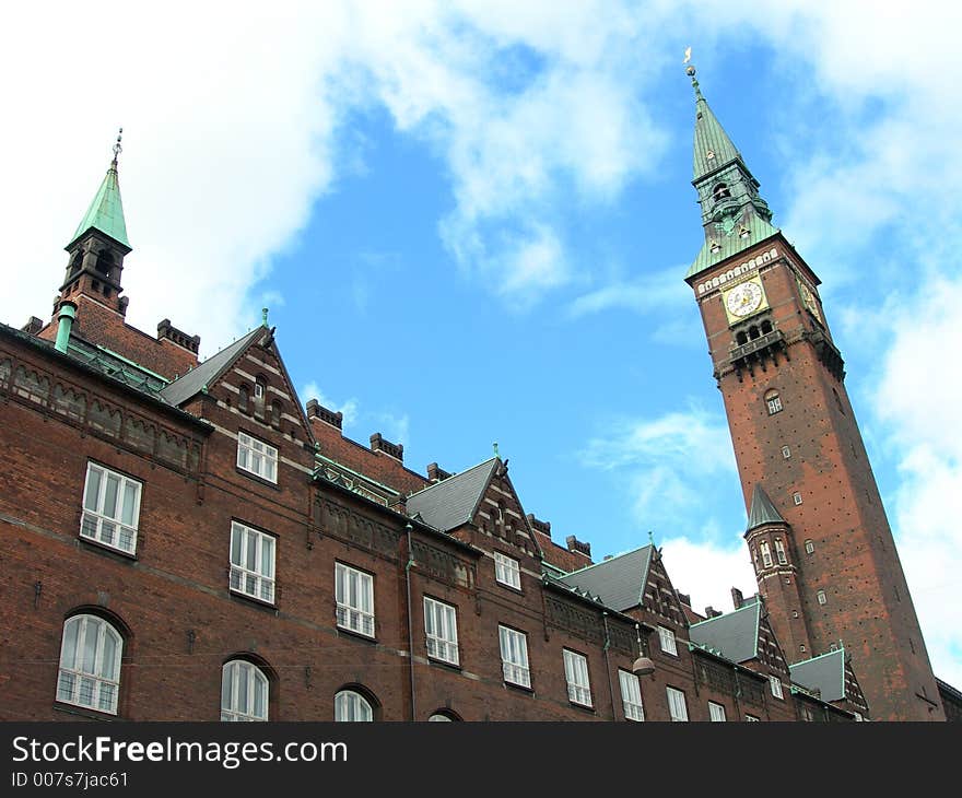 The City Hall in Copenhagen in Denmark.