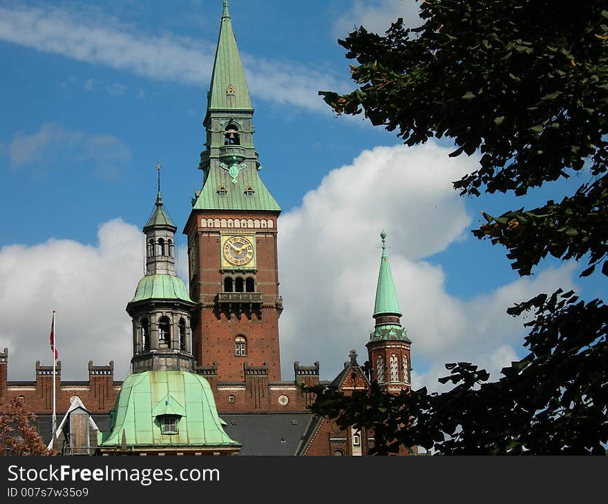 The City Hall in Copenhagen in Denmark.