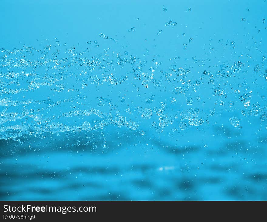 Water drops and blue background. Water drops and blue background