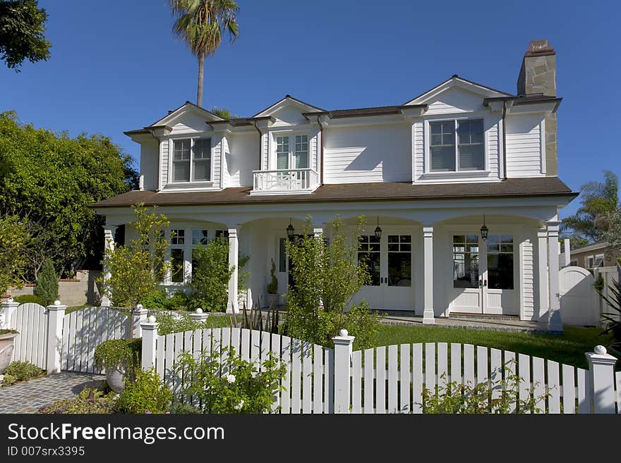 Exterior shot of a custom home in Newport Beach, CA.