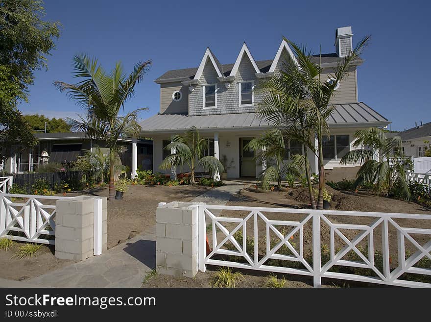 Exterior shot of a custom home in Newport Beach, CA.