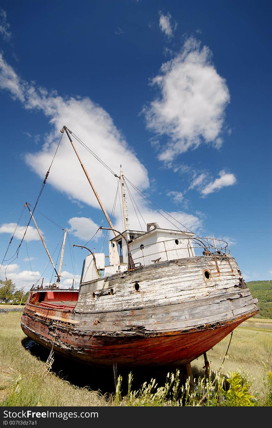 Boat in baie-st-paul. Boat in baie-st-paul