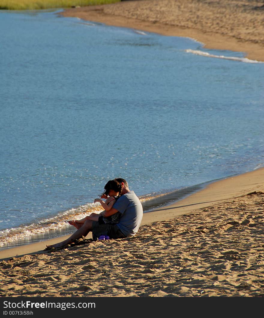 Family on the beach. Family on the beach