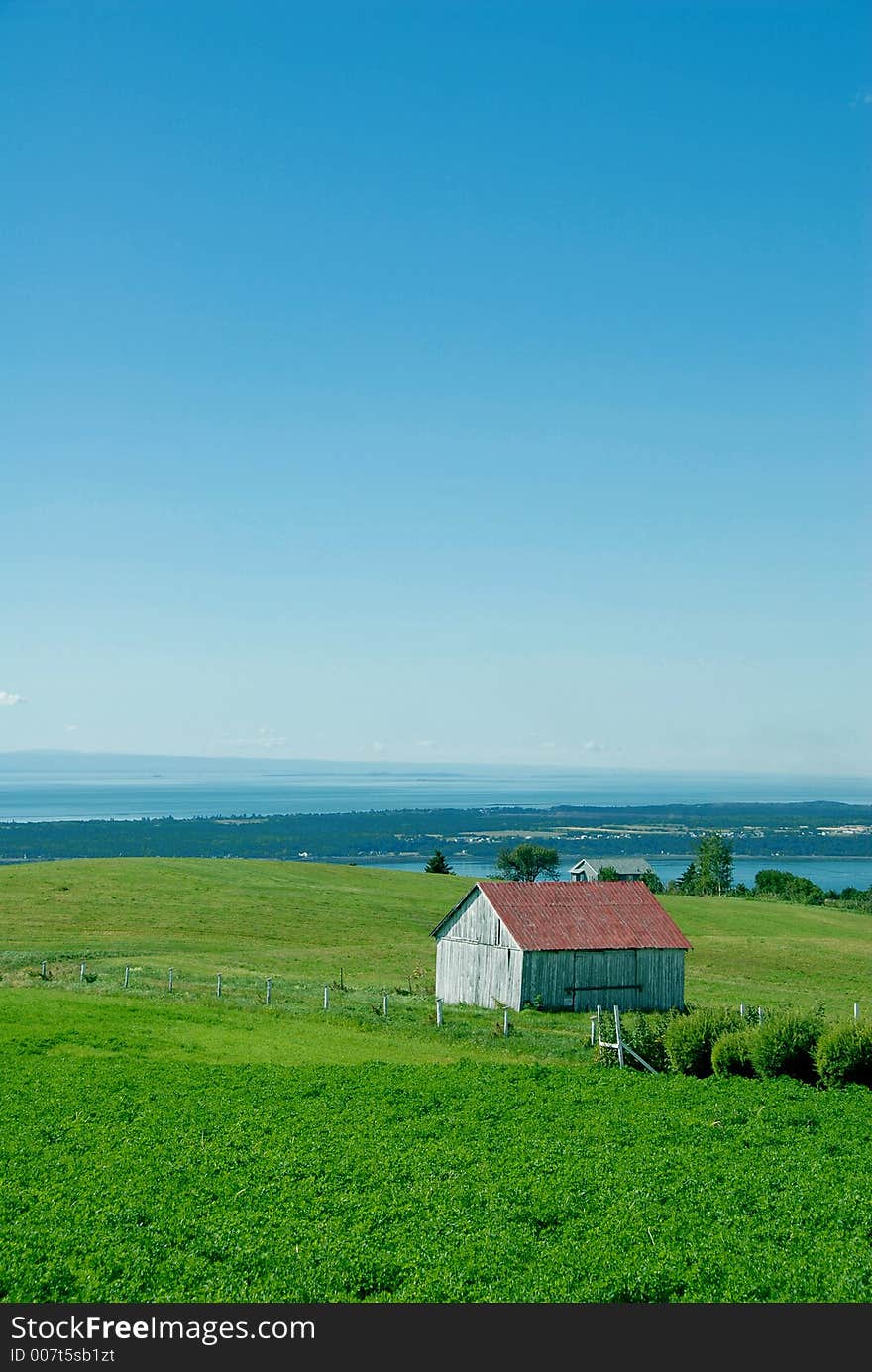 Barn in field. Barn in field