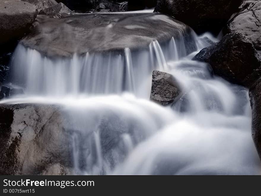 Waterfall with movement. Waterfall with movement