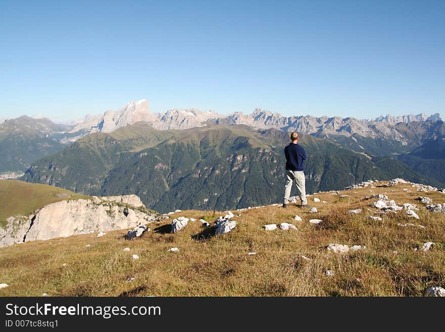 Man admiring breathtaking view