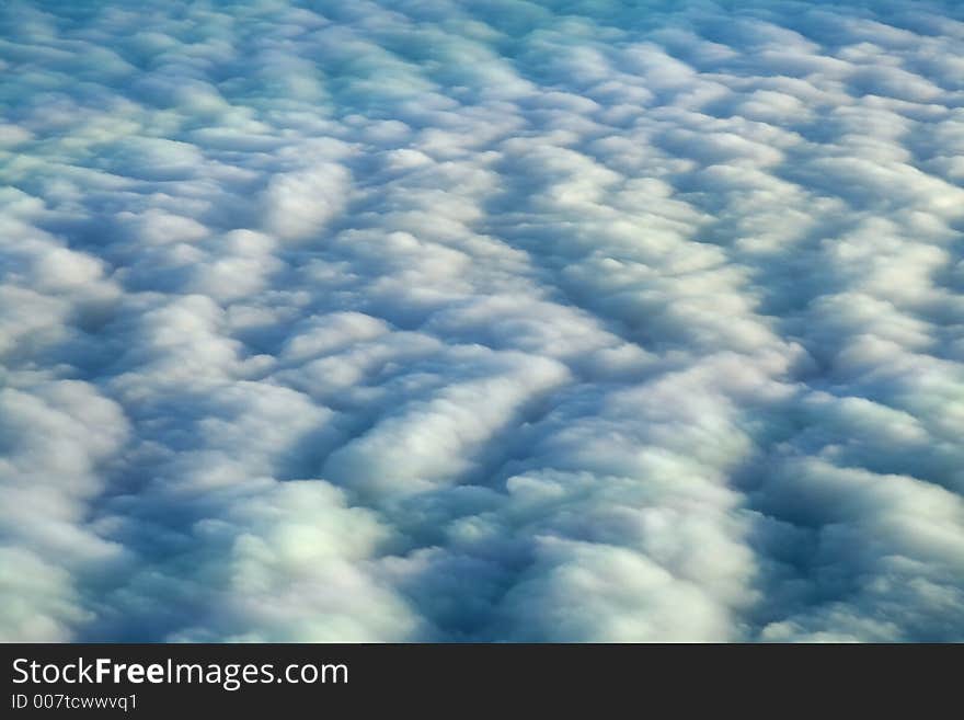 Overcast clouds from above