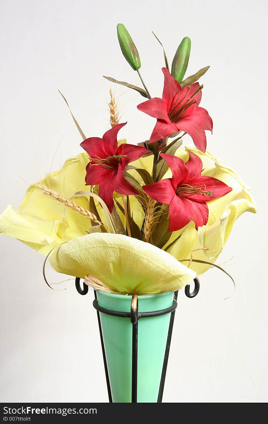 Artificial flower in a flowerpot