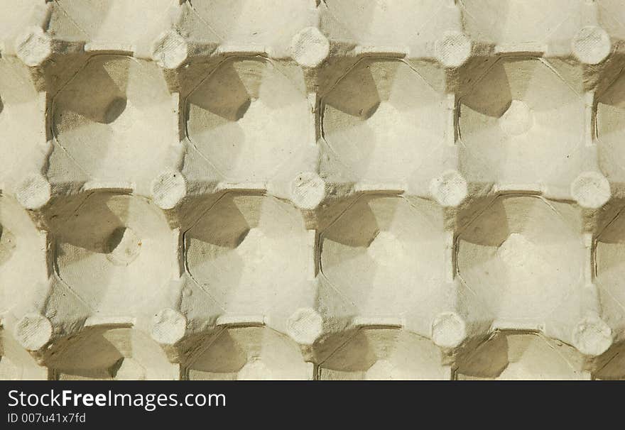 Closeup of an egg carton