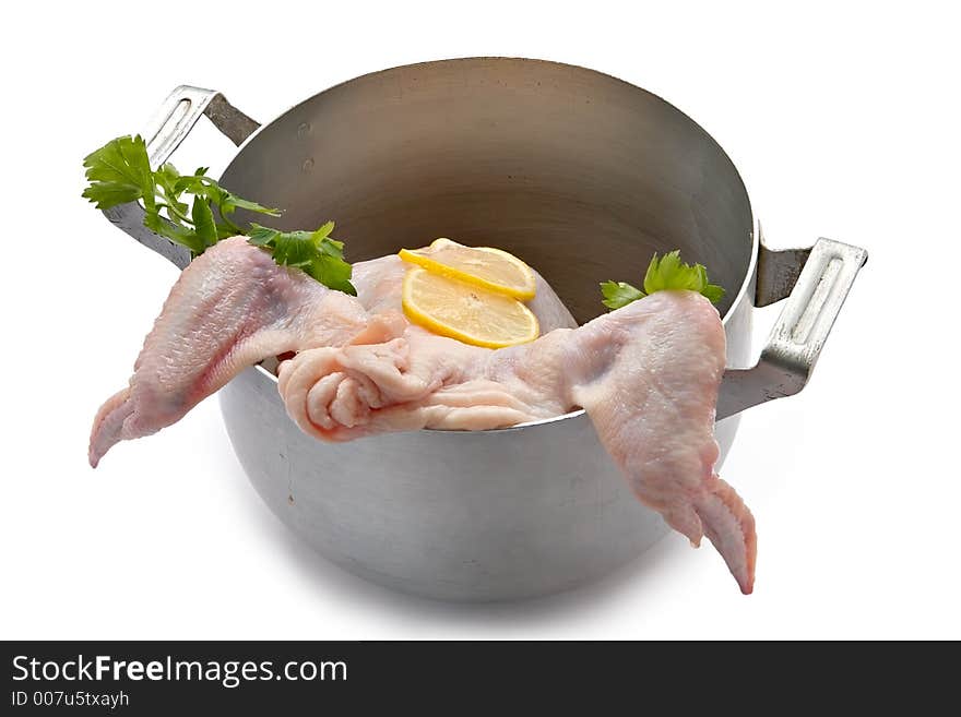 Raw uncooked chicken