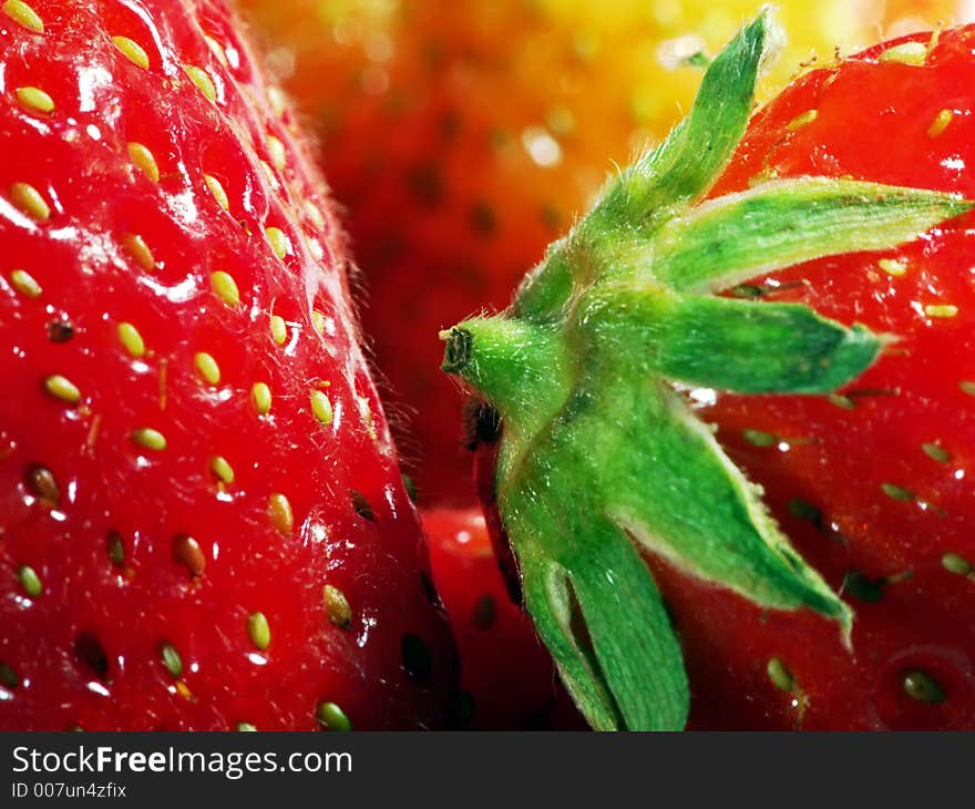 Strawberries with shallow DoF (close up)