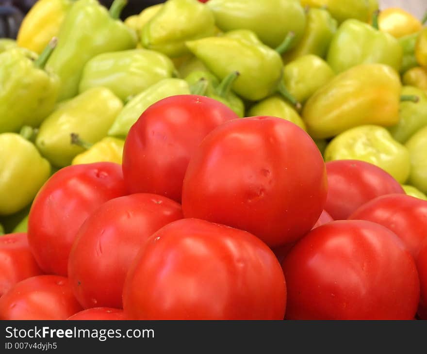 Fresh food on market