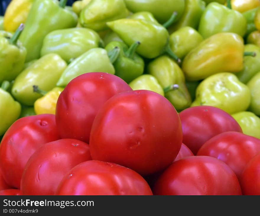 Daily fresh food on market