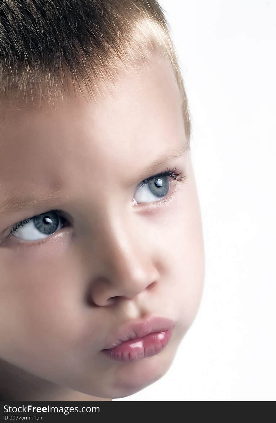 Portrait of muse boy with blue eyes. Portrait of muse boy with blue eyes