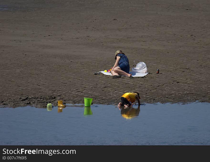 At the beach