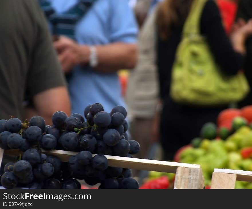 Fresh food on market close up