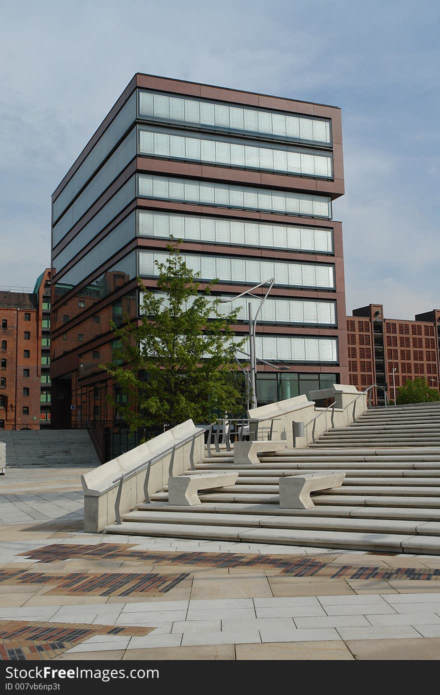 Modern building in Hamburg harbor