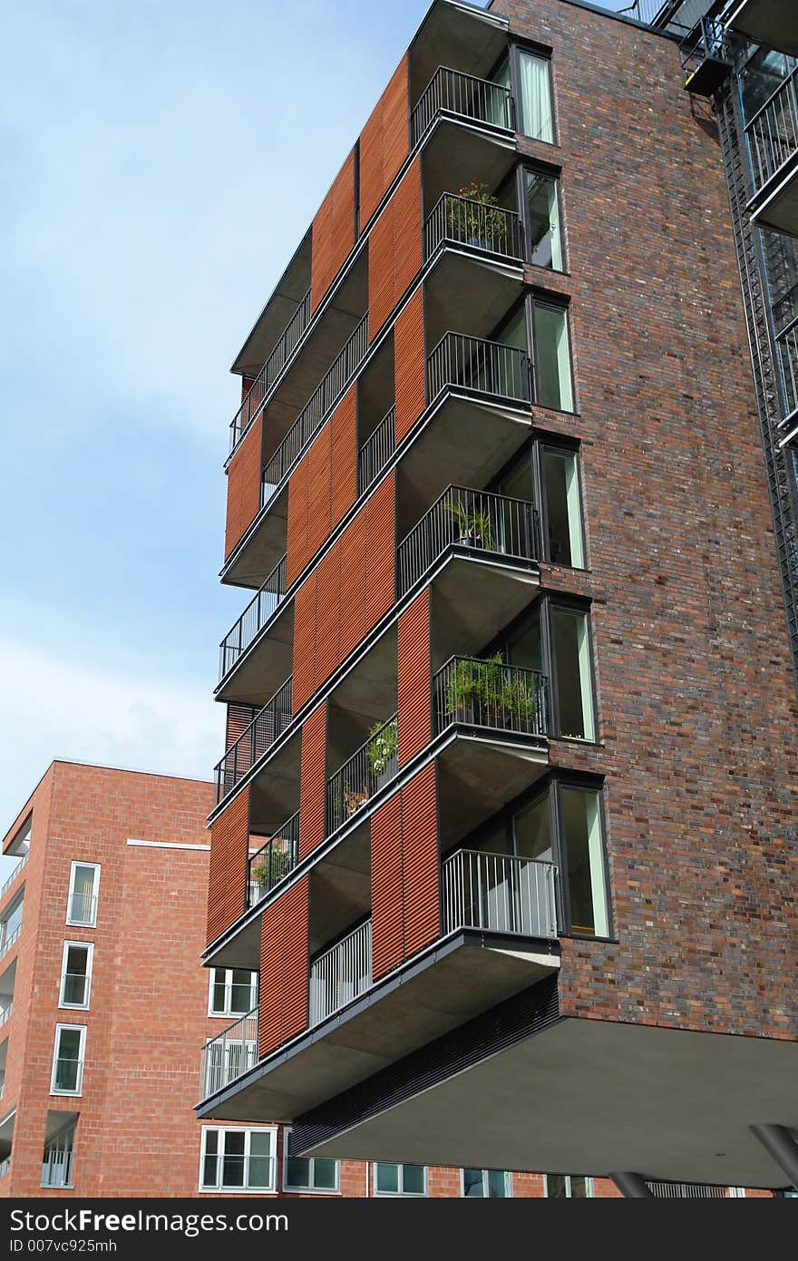 Modern building in Hamburg harbor