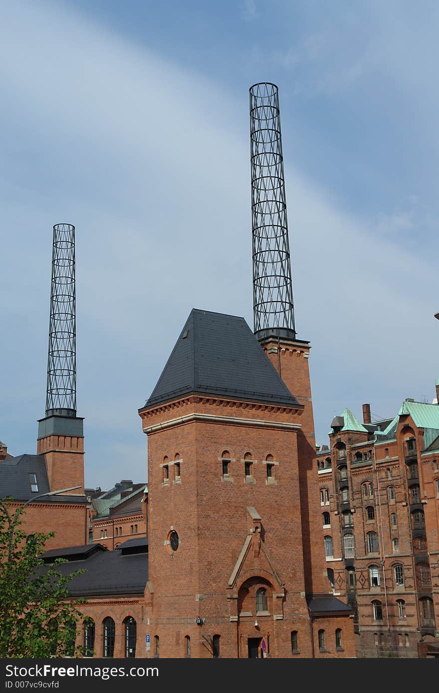 Historic building in Hamburg harbor