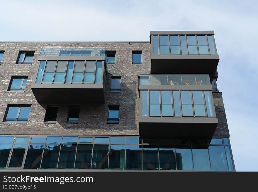 Modern building in Hamburg harbor