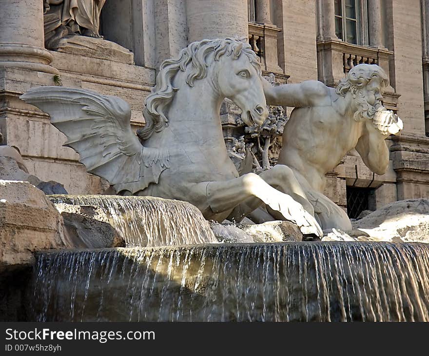 Details of the Trevi Fountain in Rome (Italy). Details of the Trevi Fountain in Rome (Italy)