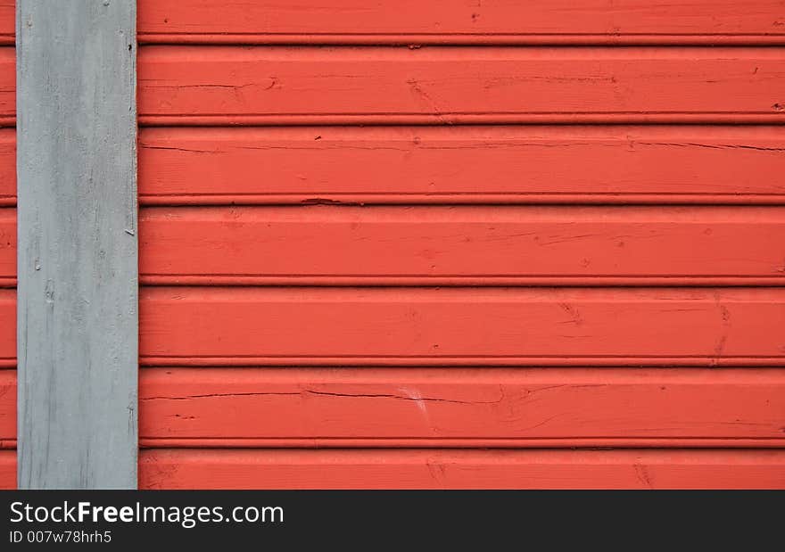 Red and blue wooden wall. Red and blue wooden wall