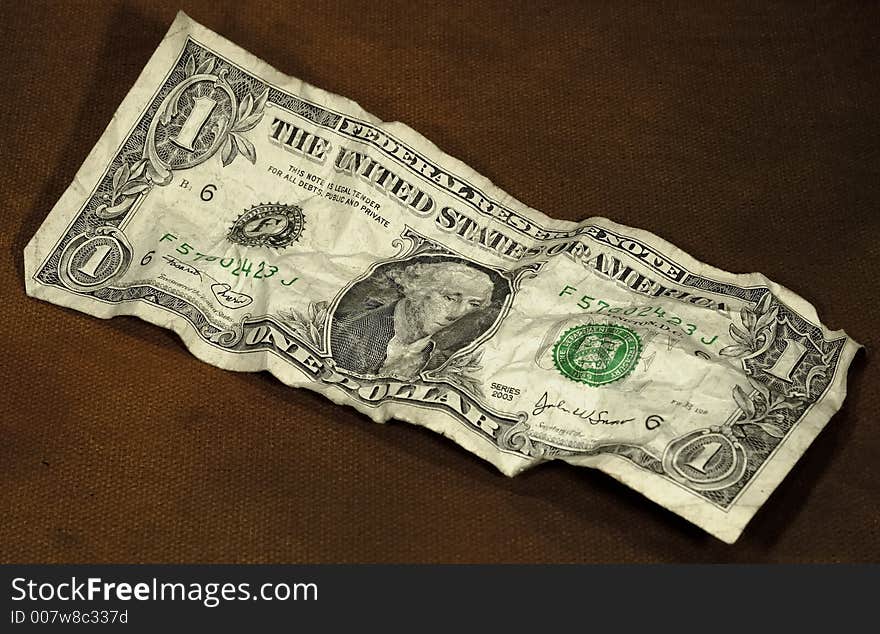 Crumpled Dollar