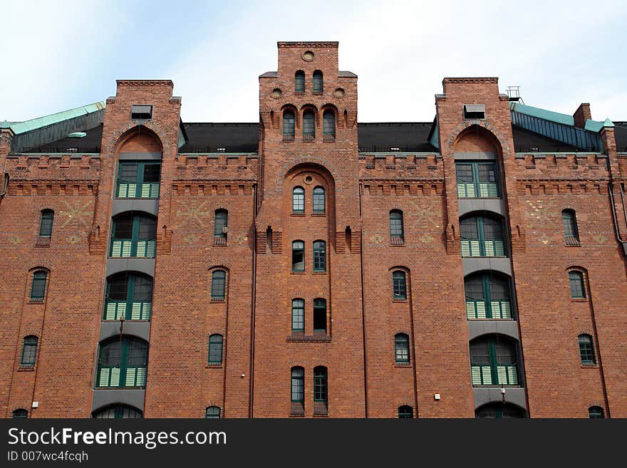 Old warehouse in Hamburg harbor