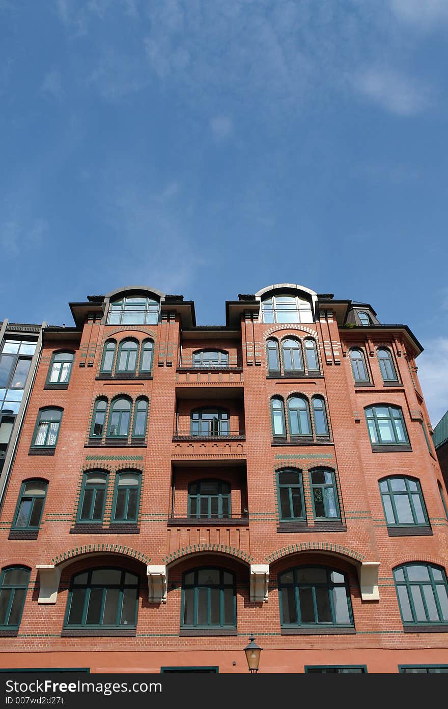 Modern building in Hamburg harbor