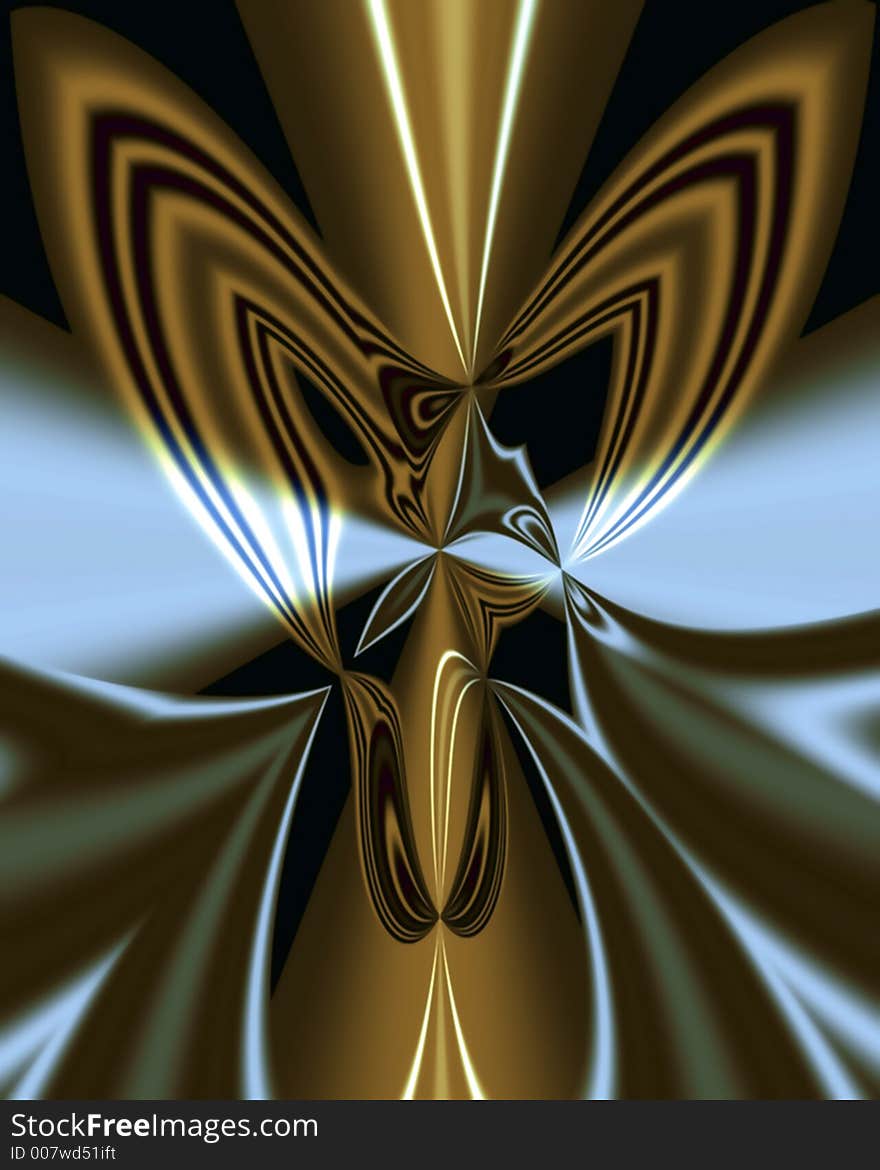 Abstract fractal image resembling a deer. Abstract fractal image resembling a deer