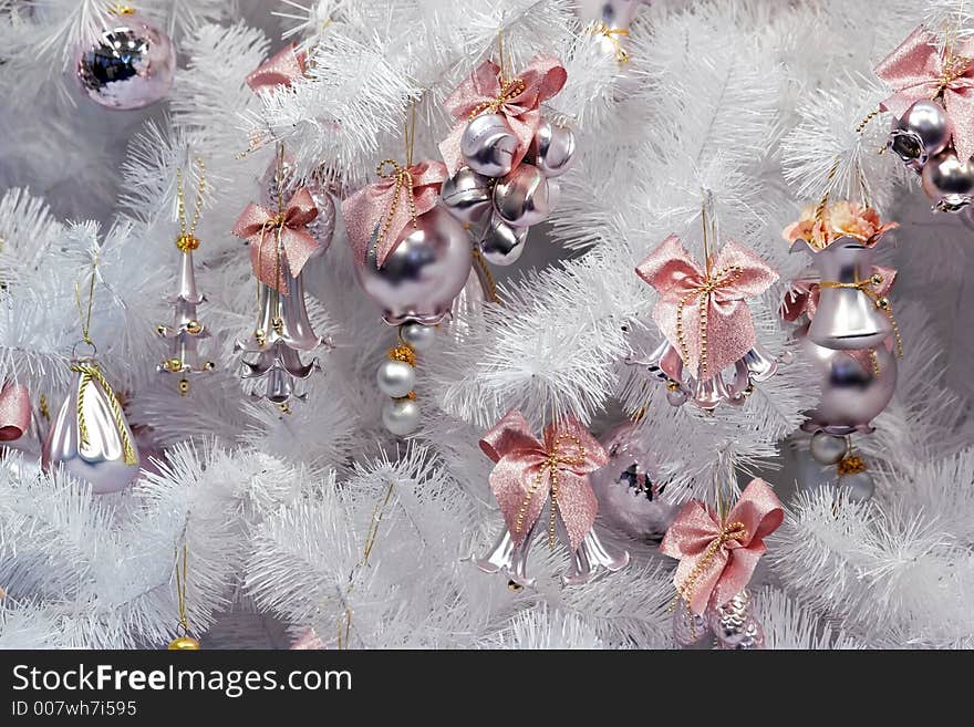 Christmas background-natural a pattern from christmas-tree decorations, approaches suits for creation of New Year's design