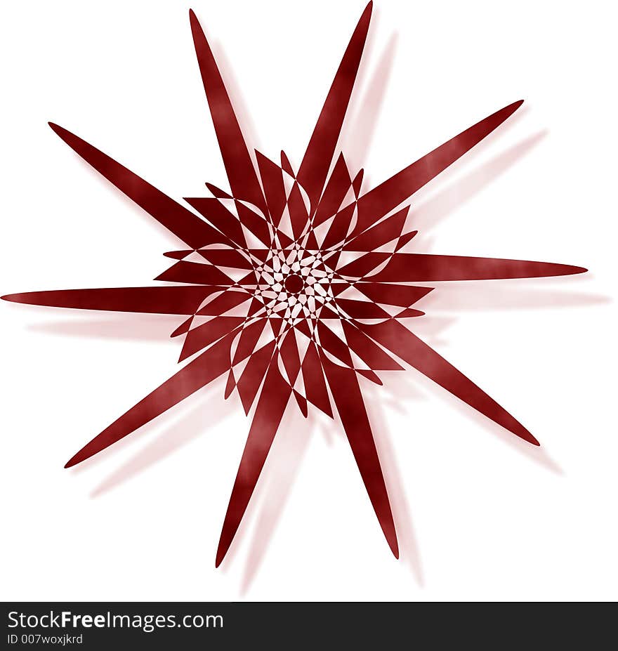 Crimson Floral Star Dark