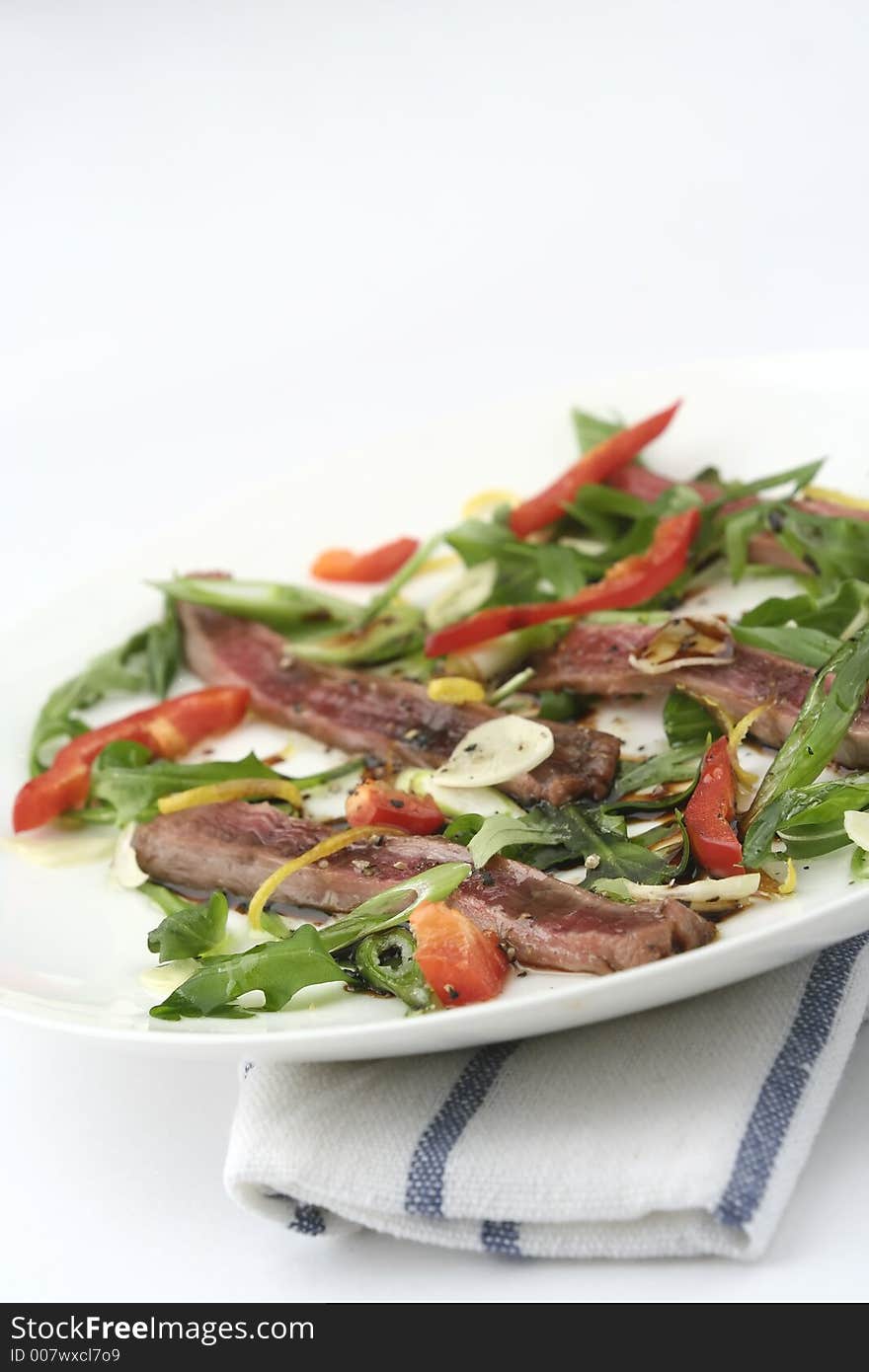 Beef Carpaccio; Salad Only, Angled