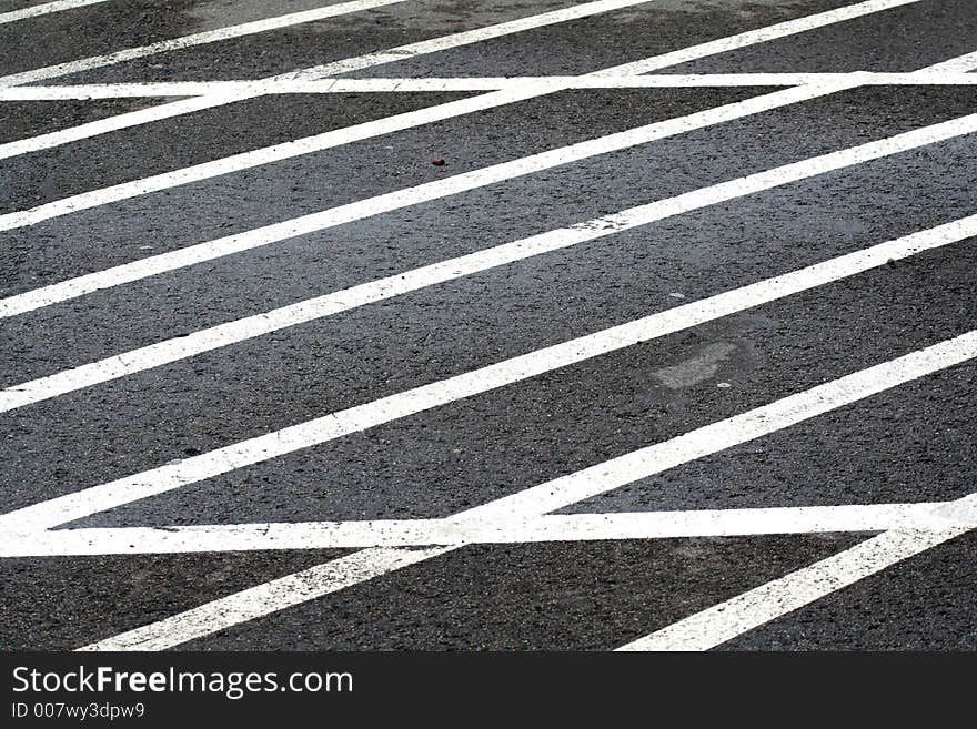 Lines on asphalt