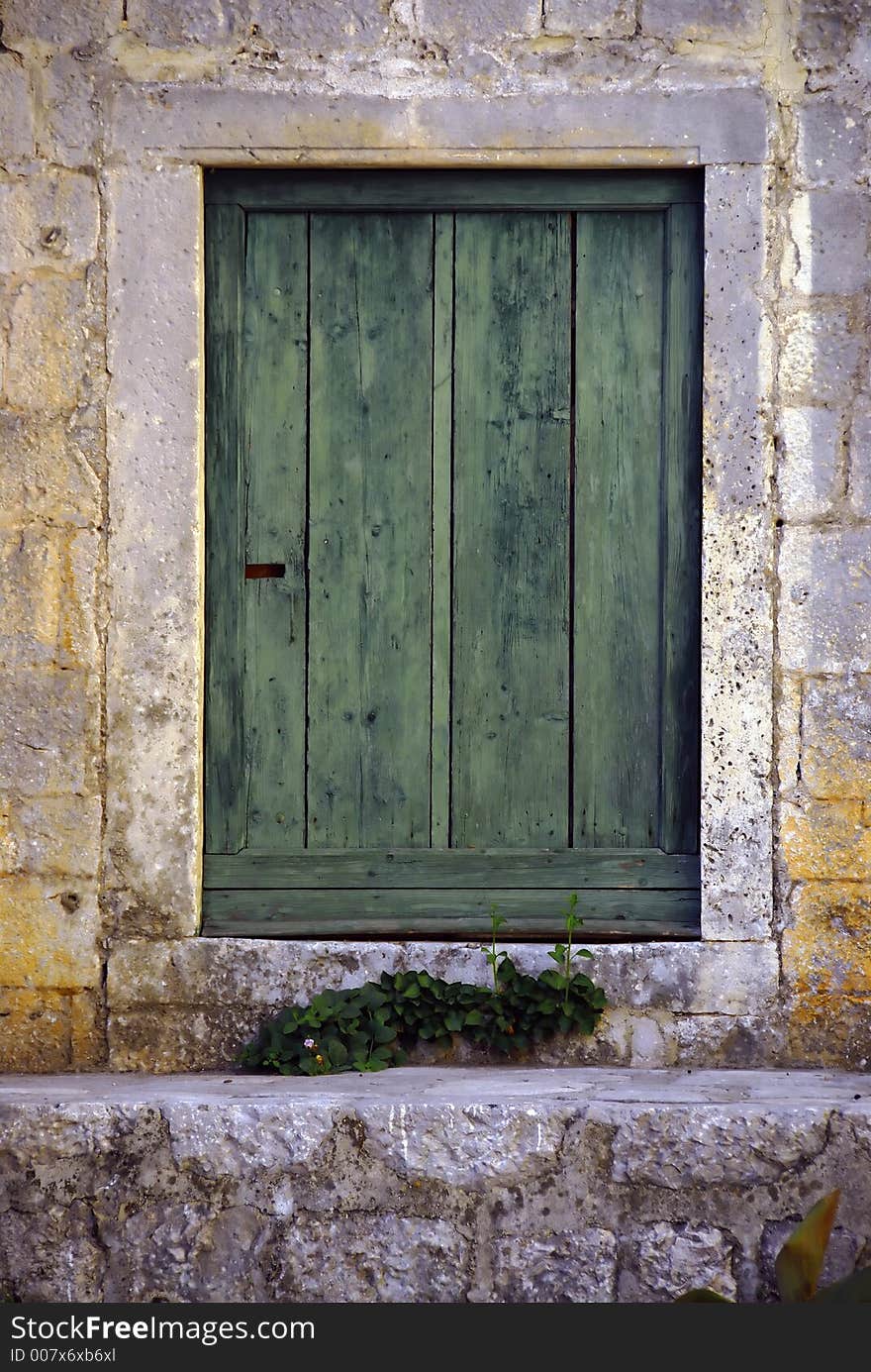 Door on old house  in montenegro. Door on old house  in montenegro