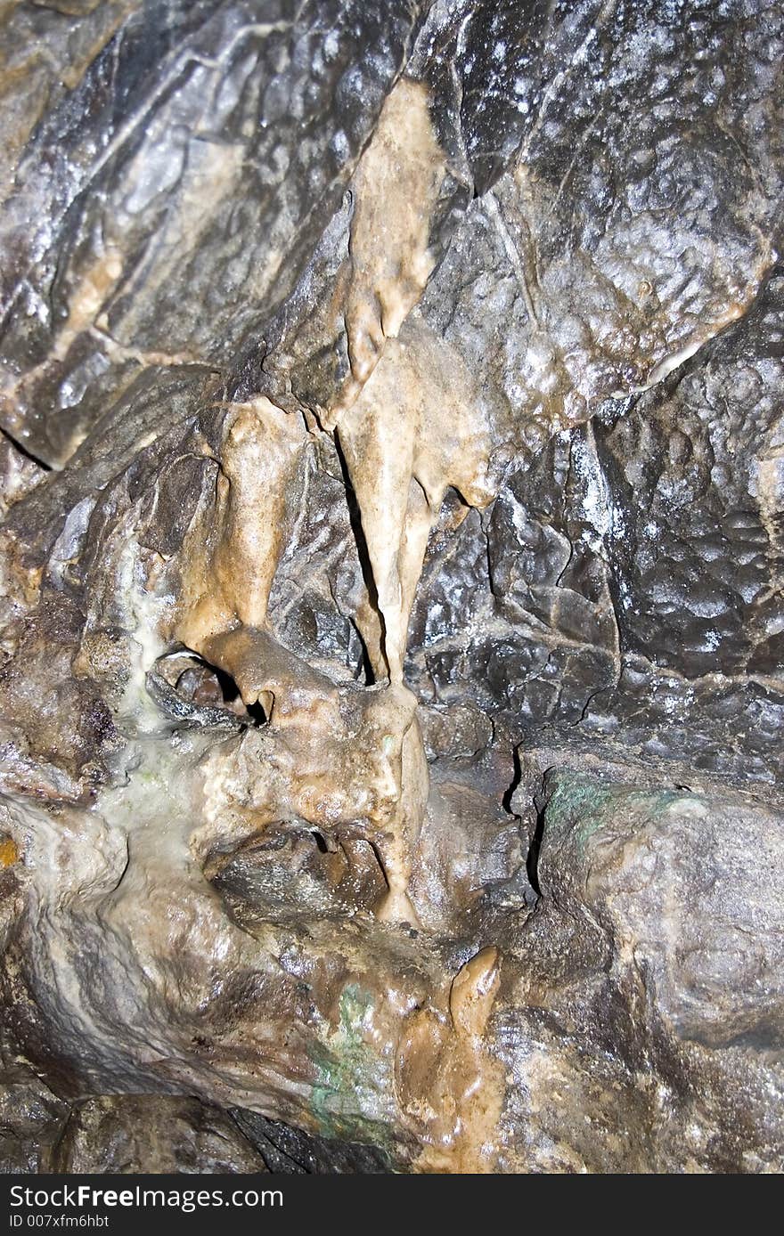 Pattern of the rocks on cave wall. Pattern of the rocks on cave wall.