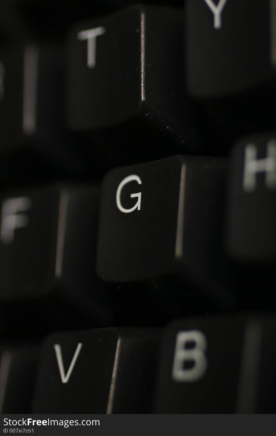 Letters on a computer keyboard. Letters on a computer keyboard